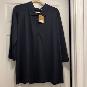 Ladies Lopez 3/4 length black golf shirt